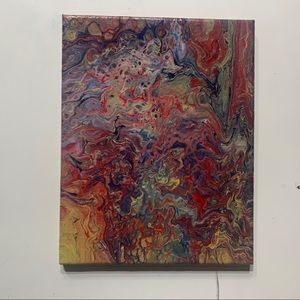 “Skateboard” Original Pour Painting on canvas